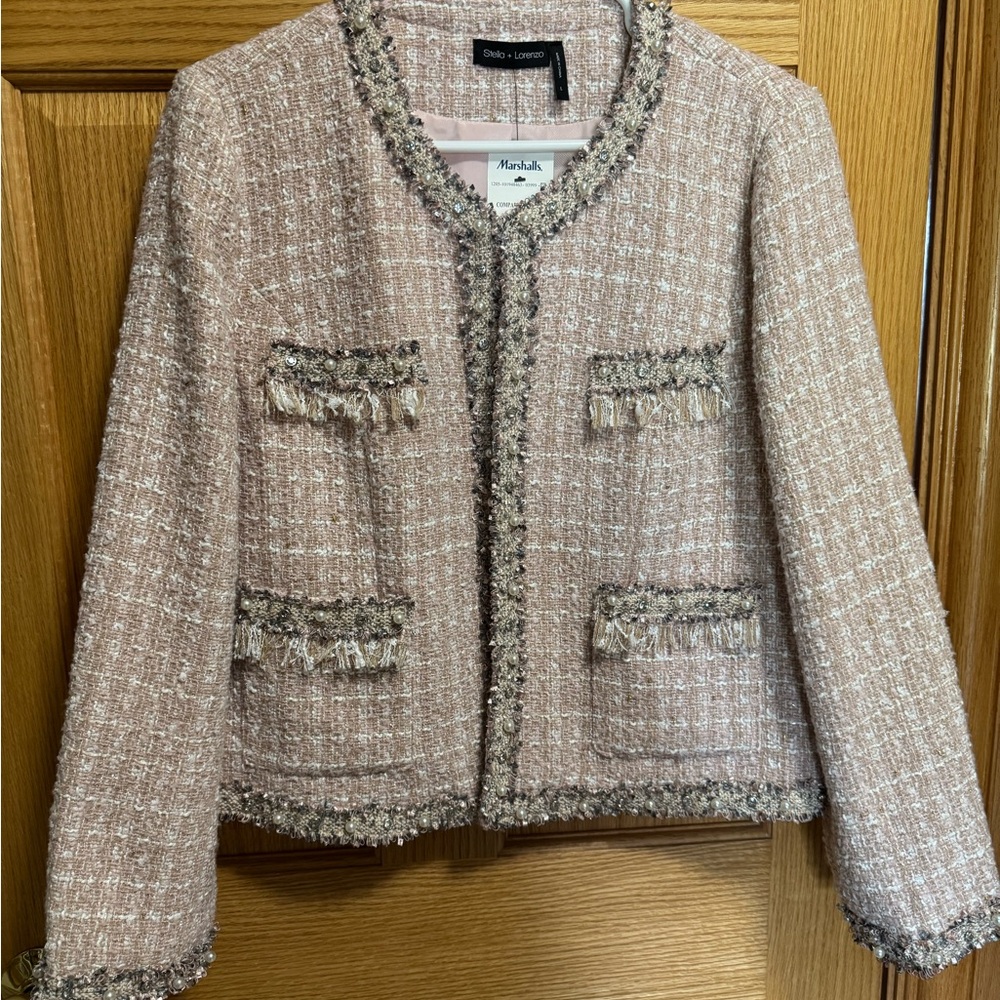Stella + Lorenzo Pink Tweed Blazer